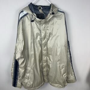 VINTAGE Mens “In Crowd” Windbreaker Jacket SZ 2XLarge Nylon Tan Priority Ship